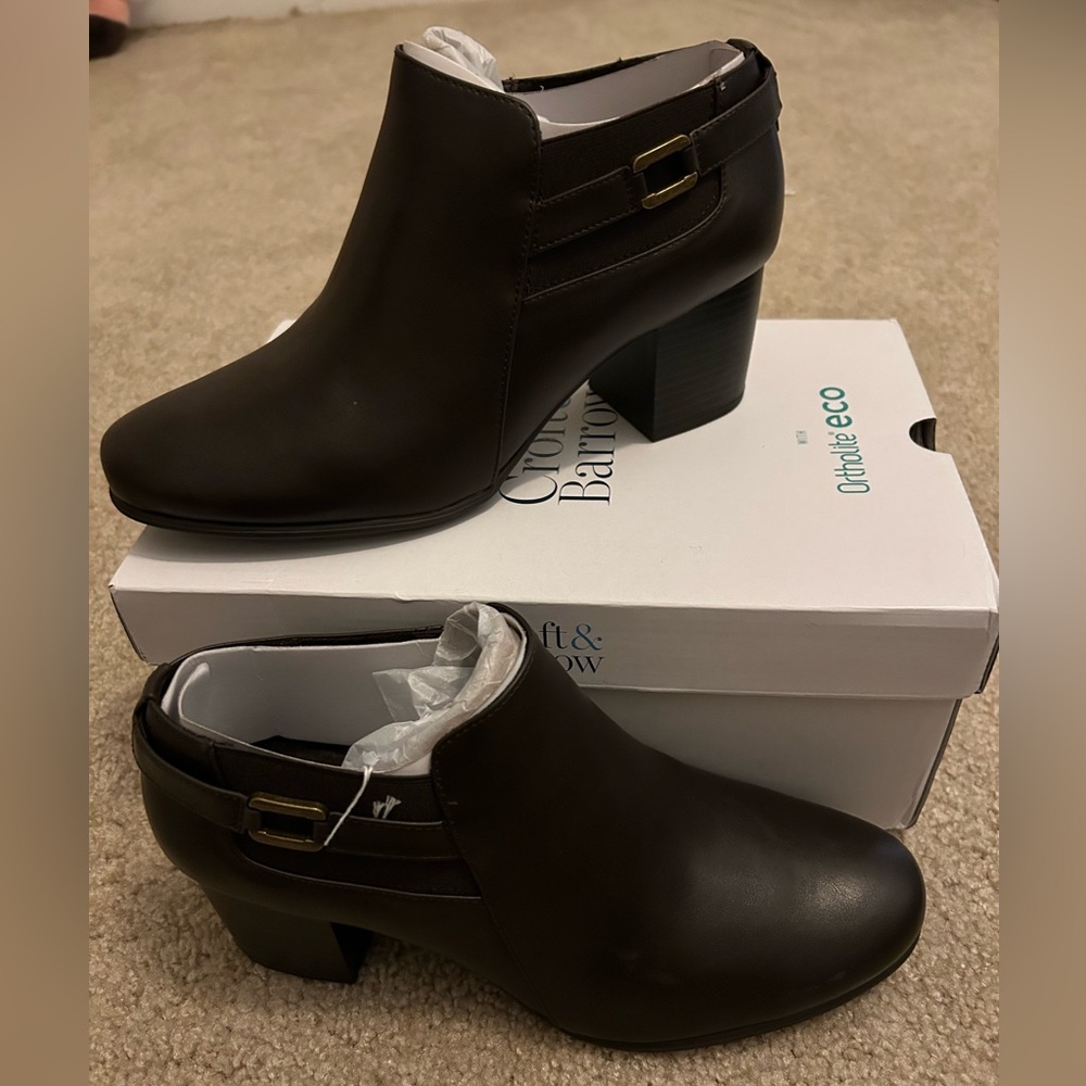 Croft & Barrow Chocolate Ankle Booties